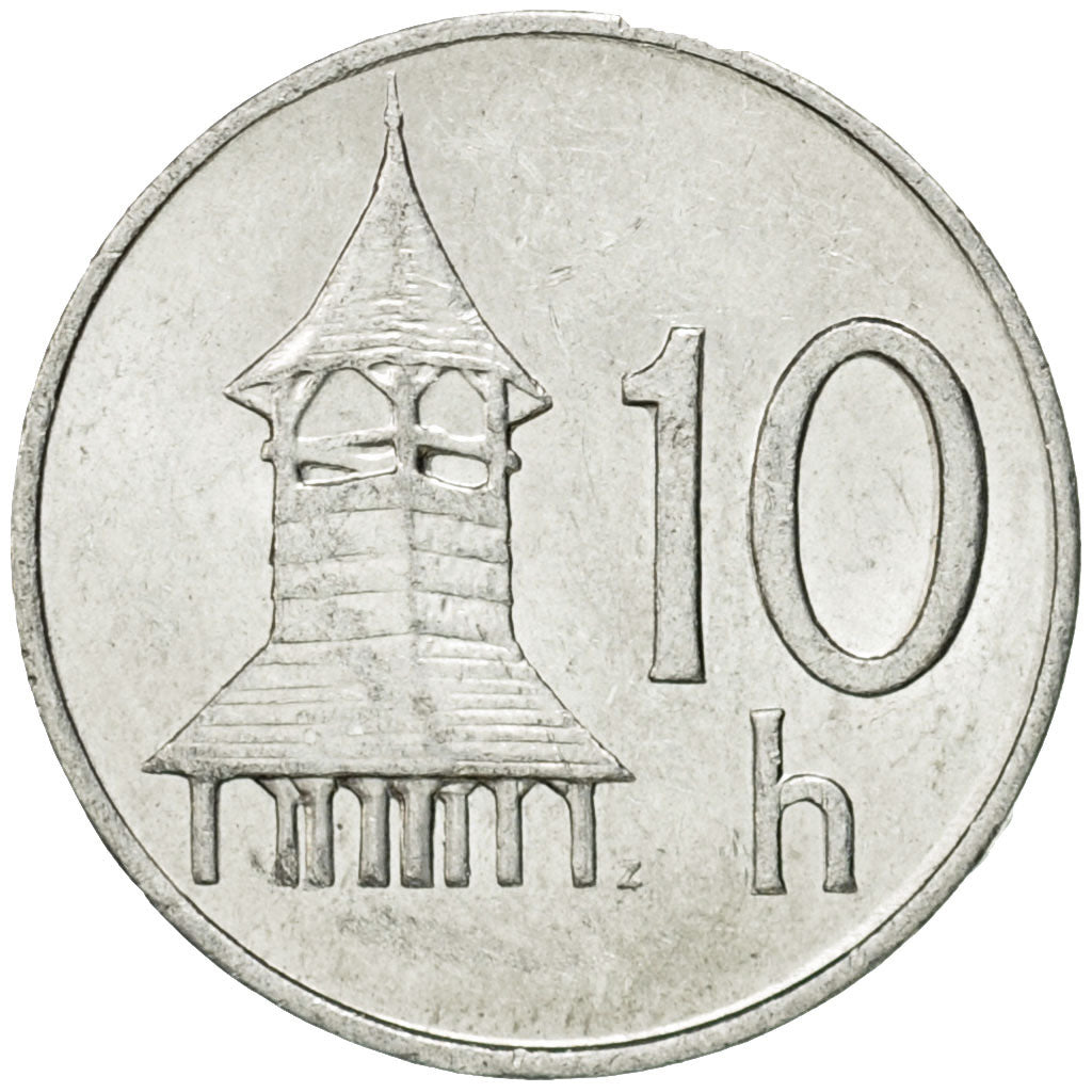 Moneta, Slovacchia, 10 Halierov, 1993, BB, Alluminio, KM:17