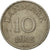Coin, Denmark, Frederik IX, 10 Öre, 1957, Copenhagen, EF(40-45), Copper-nickel