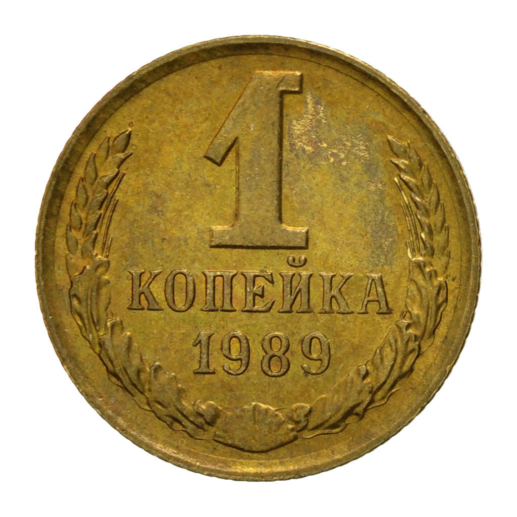 Coin, Russia, Kopek, 1989, Saint-Petersburg, EF(40-45), Brass, KM:126a