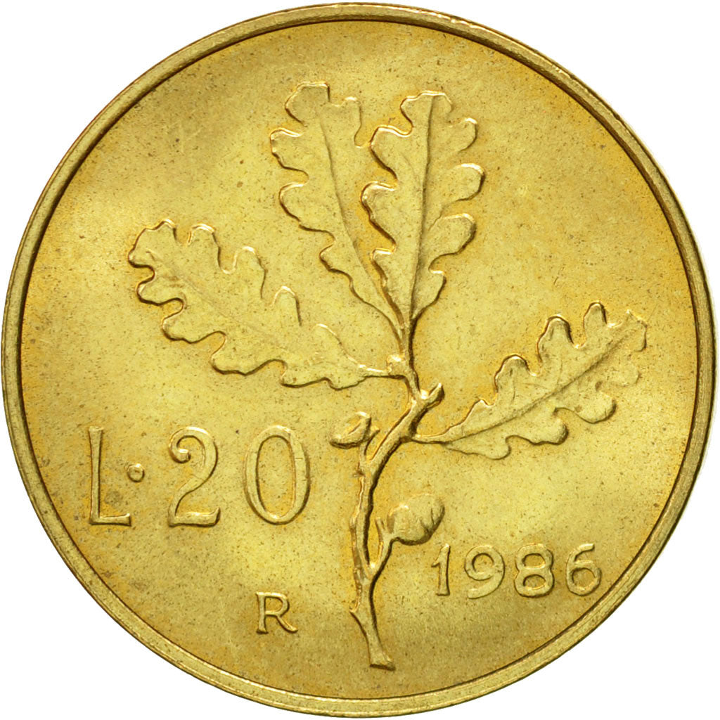 Monnaie, Italie, 20 Lire, 1986, Rome, TTB+, Aluminum-Bronze, KM:97.2
