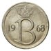 Coin, Belgium, 25 Centimes, 1968, Brussels, AU(50-53), Copper-nickel, KM:154.1