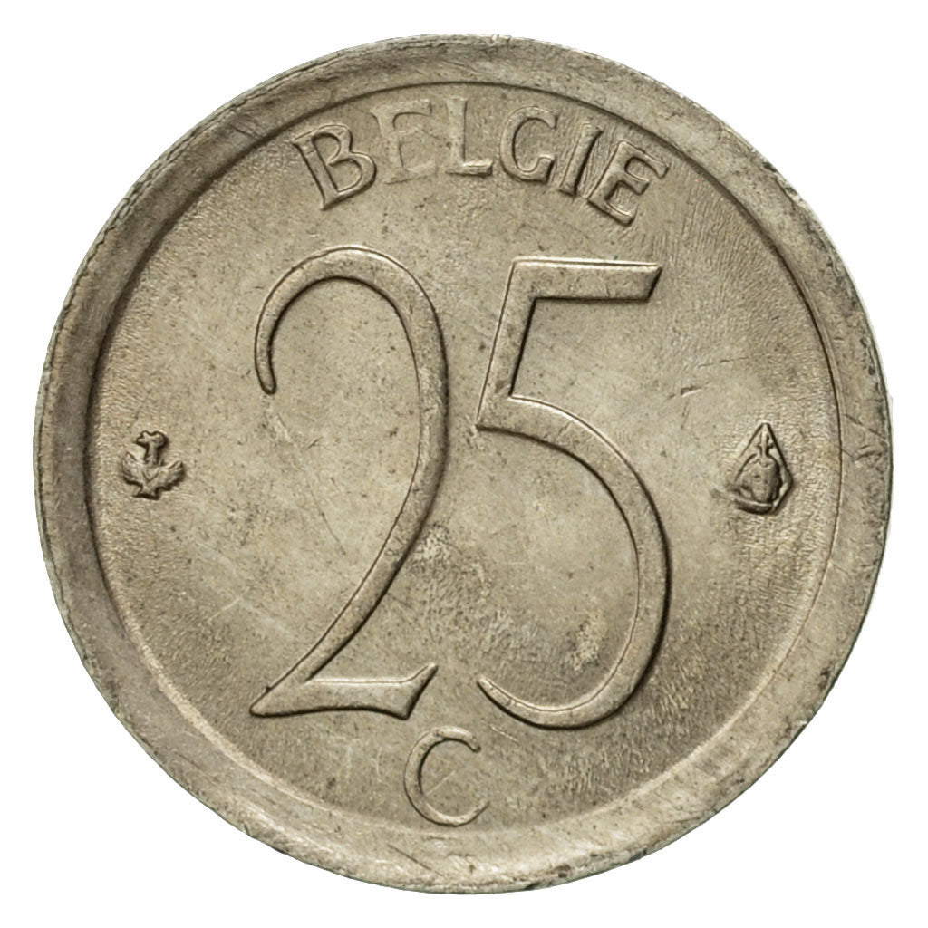 Coin, Belgium, 25 Centimes, 1968, Brussels, AU(50-53), Copper-nickel, KM:154.1