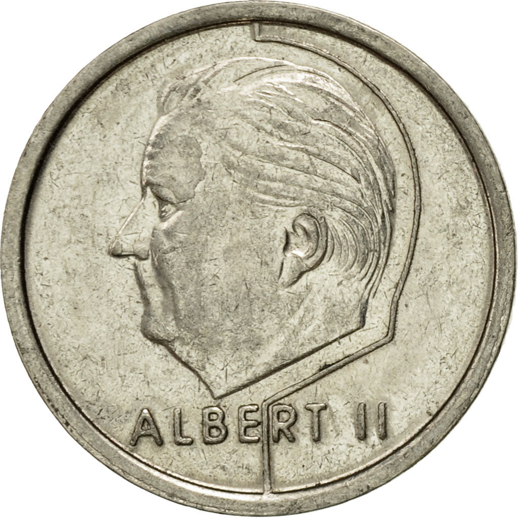 Coin, Belgium, Albert II, Franc, 1994, Brussels, EF(40-45), Nickel Plated Iron