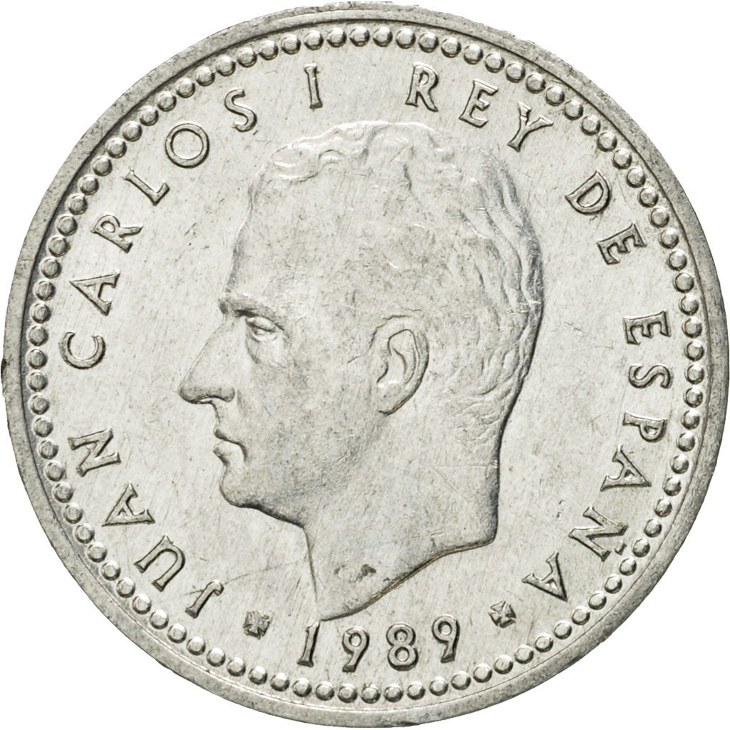 Münze, Spanien, Juan Carlos I, Peseta, 1989, SS+, Aluminium, KM:821