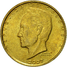Moneta, Colombia, 20 Pesos, 2007, BB+, Ottone, KM:294