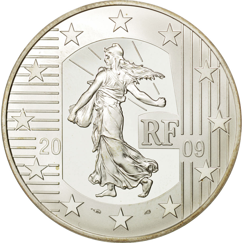 France, 10 Euro, 2009, Human Rights, Proof, Silver, KM:1584