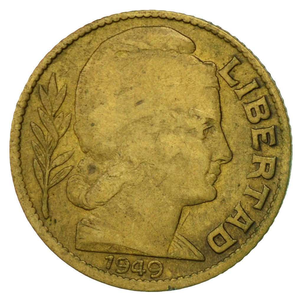 Moneta, Argentina, 10 Centavos, 1949, BB, Alluminio-bronzo, KM:41