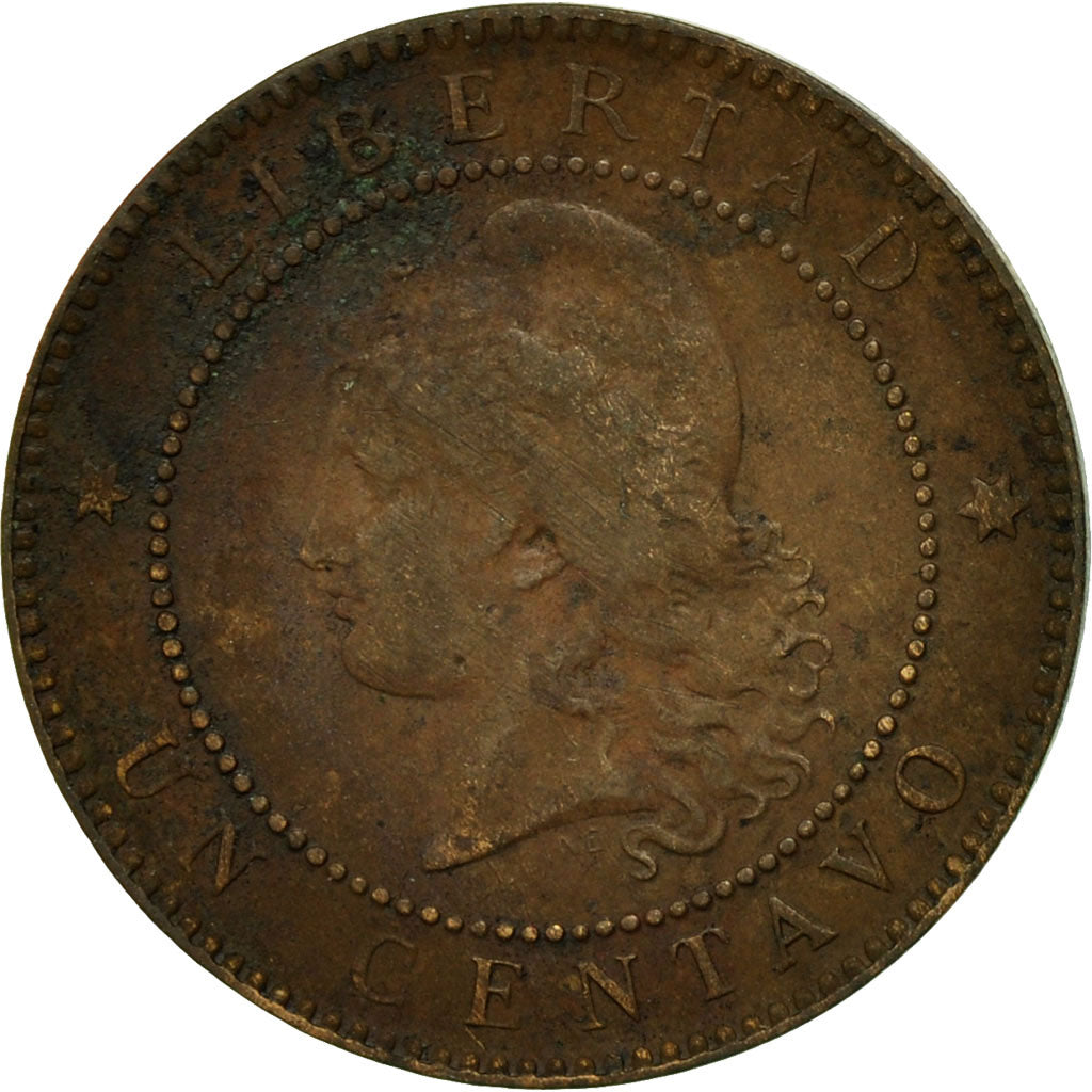 Coin, Argentina, Centavo, 1884, VF(20-25), Bronze, KM:32