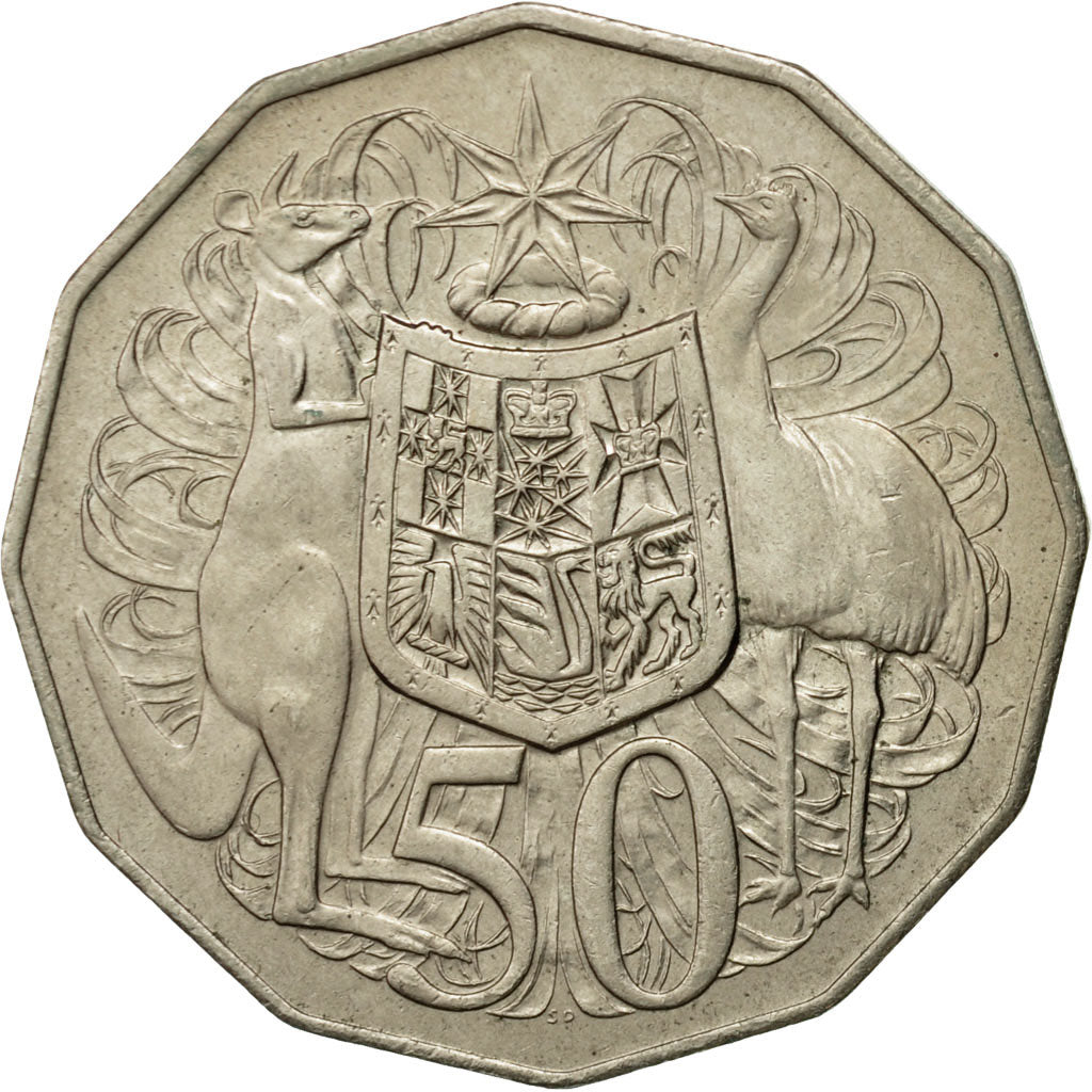 Moneda, Australia, Elizabeth II, 50 Cents, 1981, MBC+, Cobre - níquel, KM:68