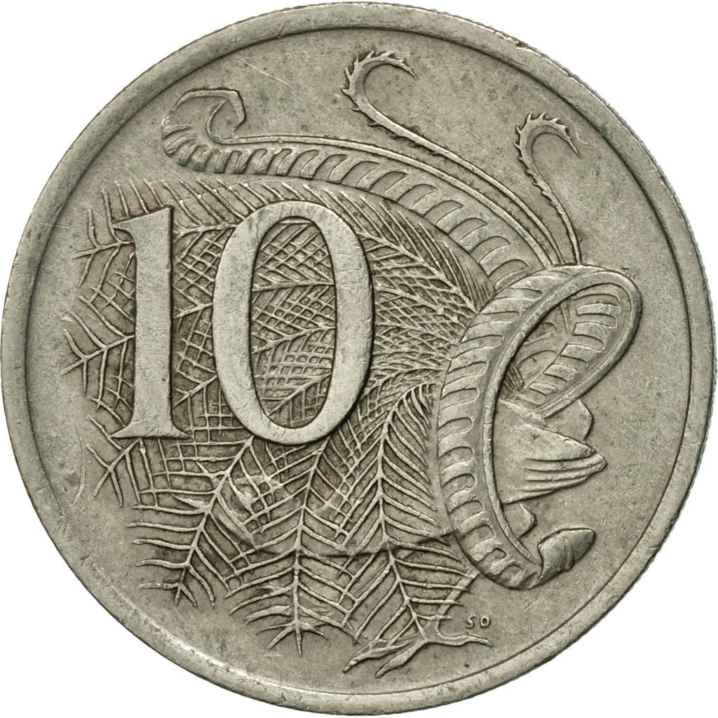 Monnaie, Australie, Elizabeth II, 10 Cents, 1976, TTB, Copper-nickel, KM:65