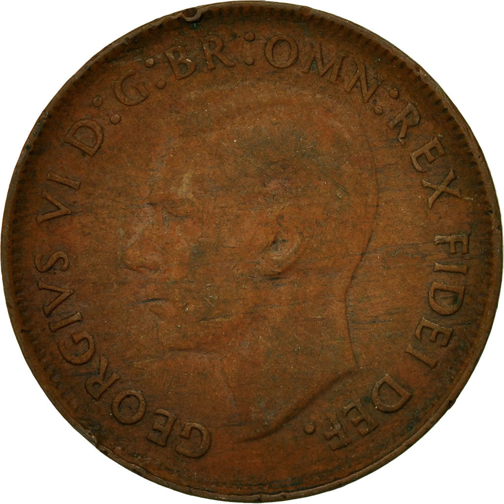 Coin, Australia, George VI, 1/2 Penny, 1951, EF(40-45), Bronze, KM:42