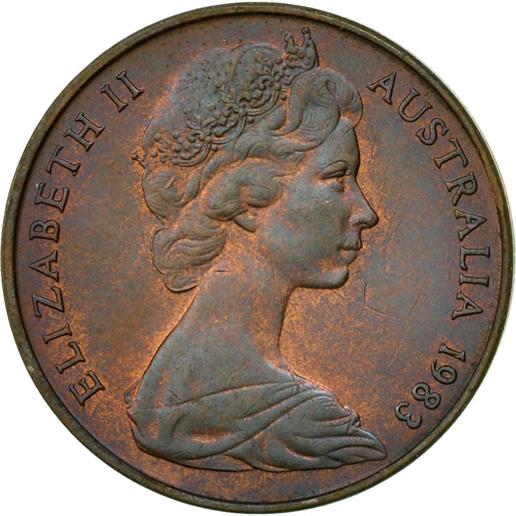 Coin, Australia, Elizabeth II, 2 Cents, 1983, EF(40-45), Bronze, KM:63