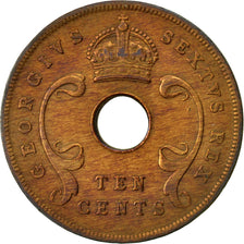 Coin, EAST AFRICA, George VI, 10 Cents, 1952, EF(40-45), Bronze, KM:34