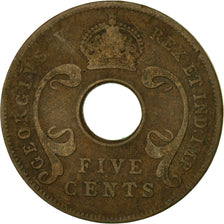 Moneta, AFRICA ORIENTALE, George V, 5 Cents, 1924, MB, Bronzo, KM:18