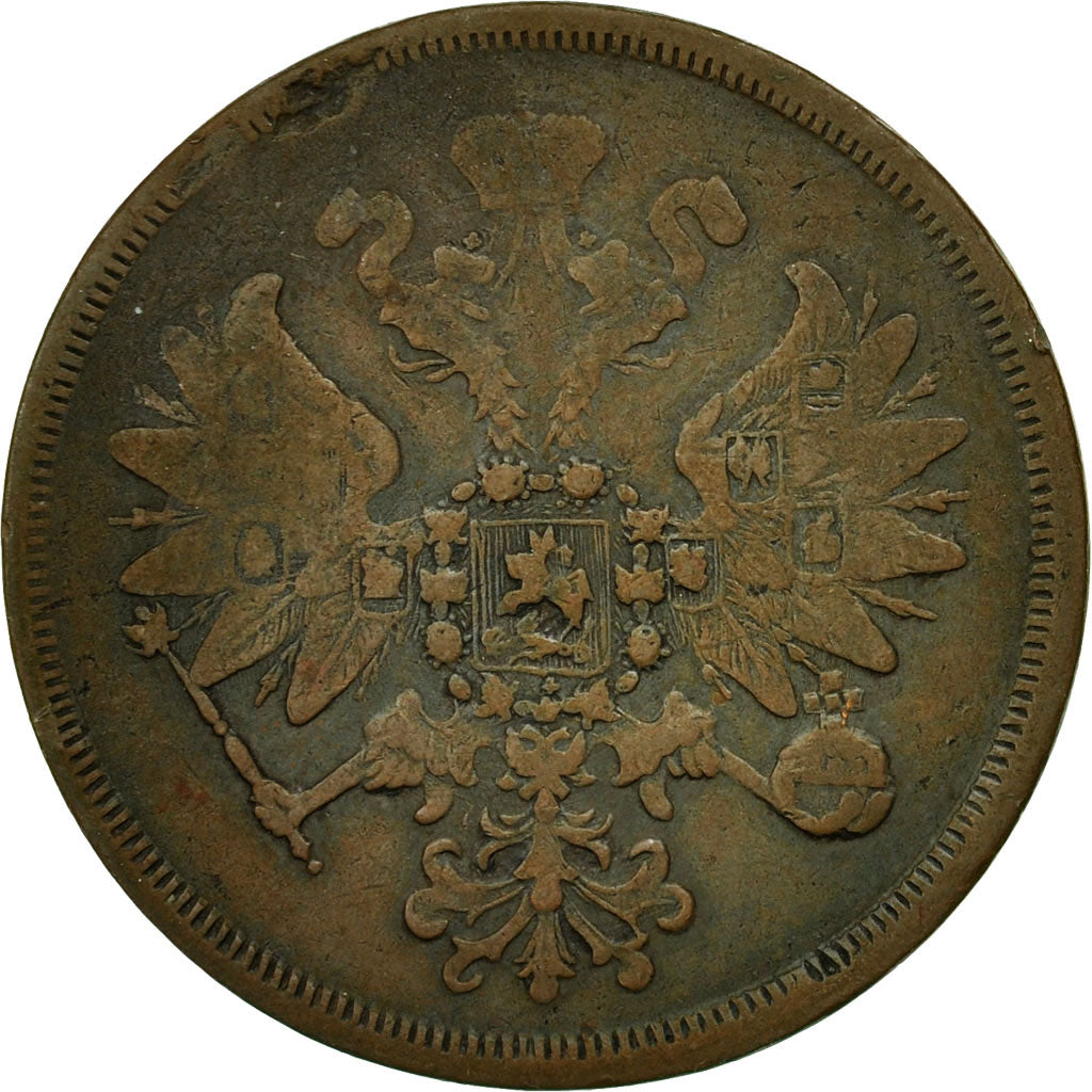 Coin, Russia, Alexander II, 2 Kopeks, 1859, Saint-Petersburg, VF(20-25), Copper