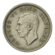 Coin, New Zealand, George VI, 3 Pence, 1947, EF(40-45), Copper-nickel, KM:7a