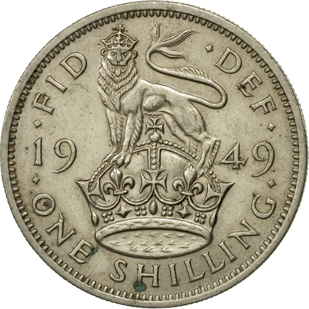 Coin, Great Britain, George VI, Shilling, 1949, AU(50-53), Copper-nickel, KM:877