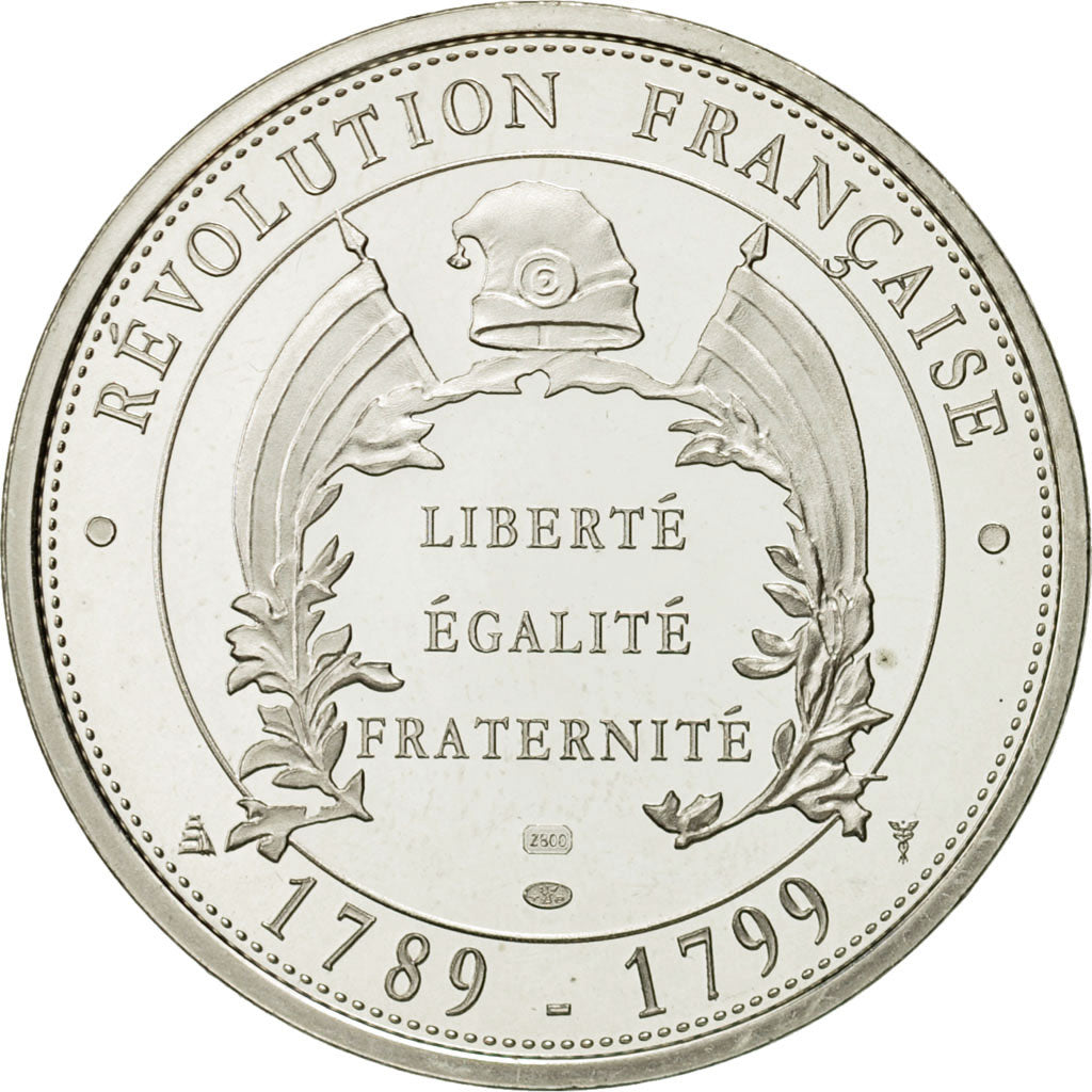 France, Medal, Comité de Salut Public, 1989, Proof, MS(63), Silver