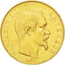 FRANCE, Napoléon III, 50 Francs, 1855, Paris, KM #785.1, AU(50-53), Gold, Gadour