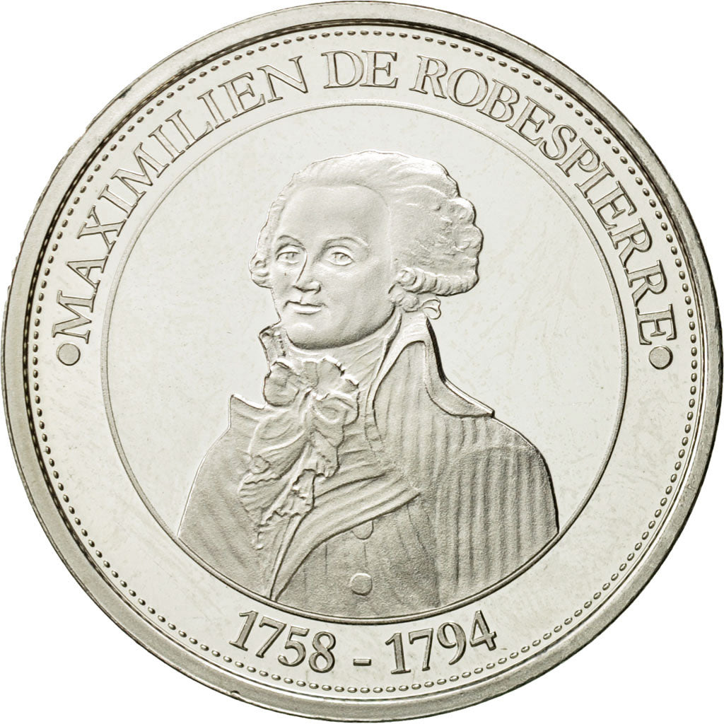 France, Medal, Maximilien de Robespierre, 1989, Proof, MS(63), Silver