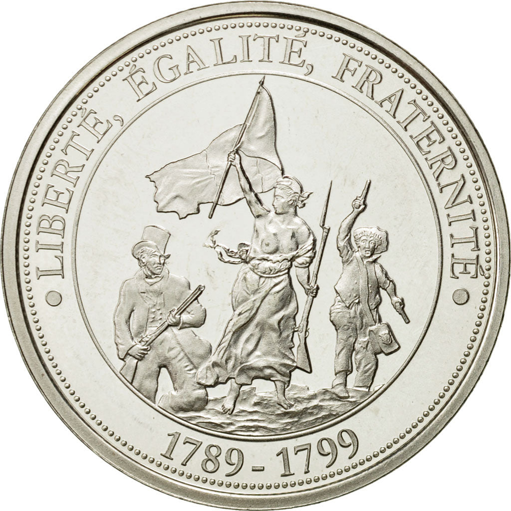 France, Medal, Liberté Egalité Fraternité, 1989, Proof, MS(63), Silver