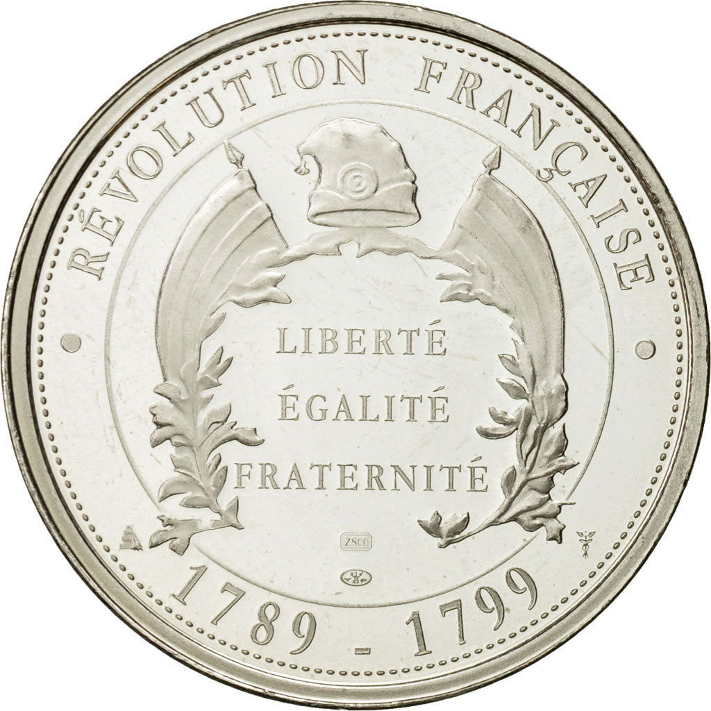France, Medal, Liberté Egalité Fraternité, 1989, Proof, MS(63), Silver