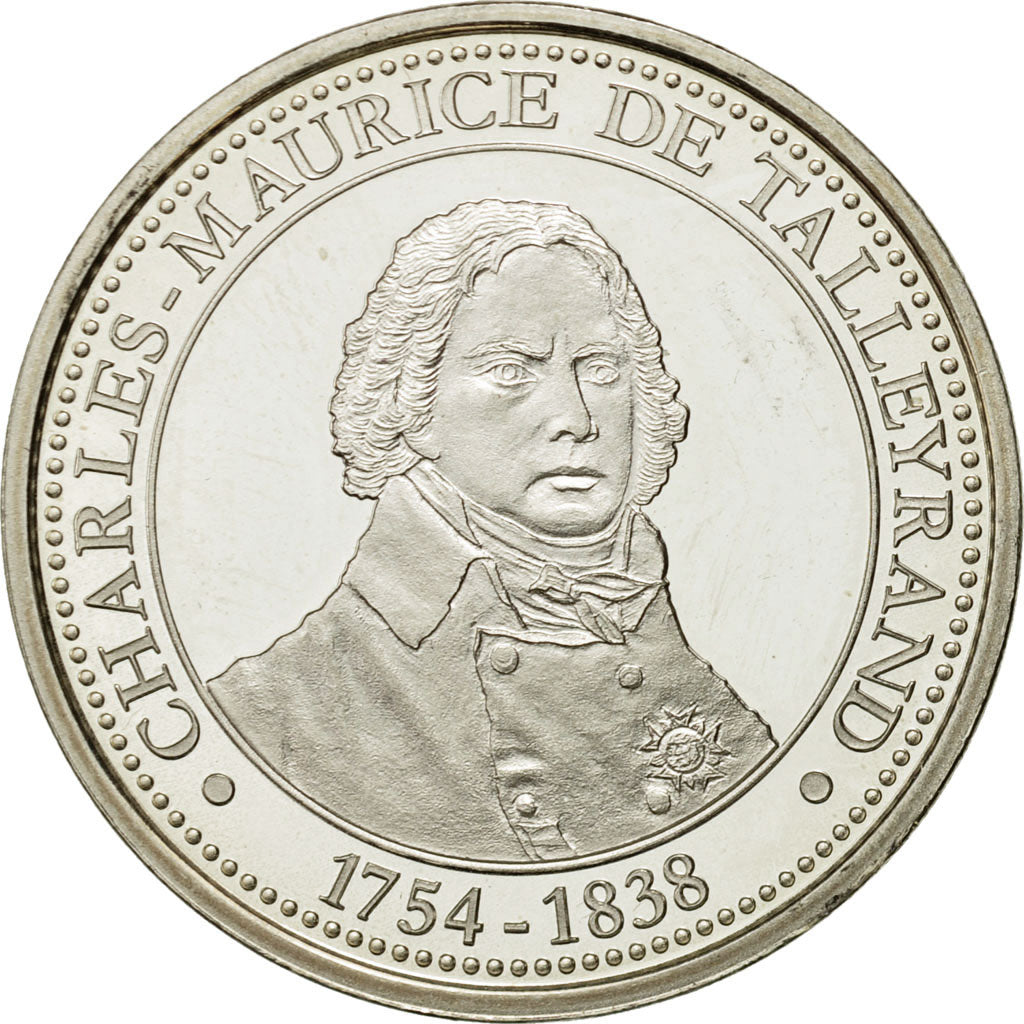 France, Medal, Charles-Maurice de Talleyrand, 1989, Proof, MS(63), Silver