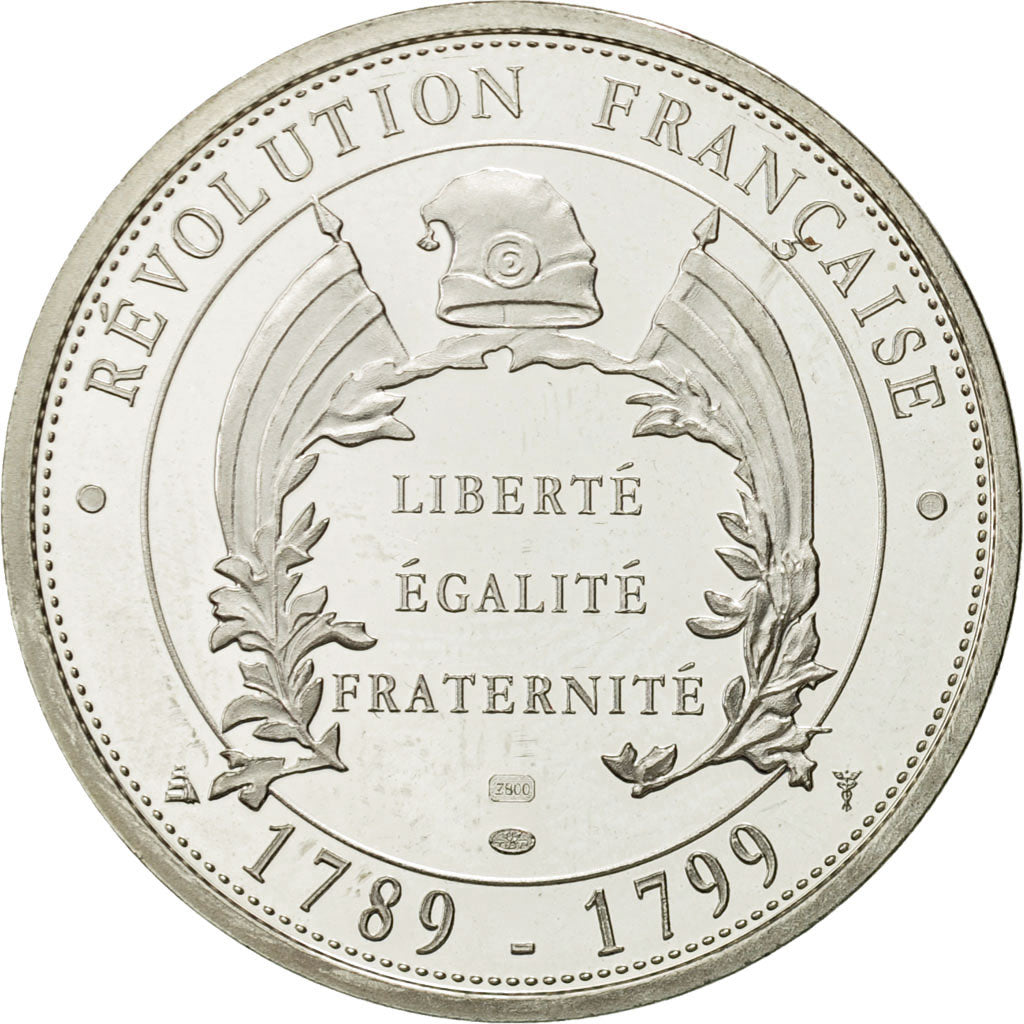 France, Medal, Marquis de la Fayette, 1989, Proof, MS(63), Silver
