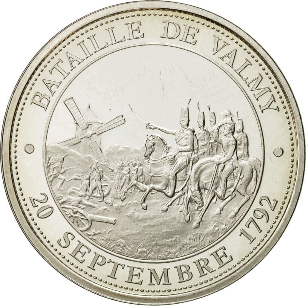 France, Medal, Bataille de Valmy, 1989, Proof, MS(63), Silver