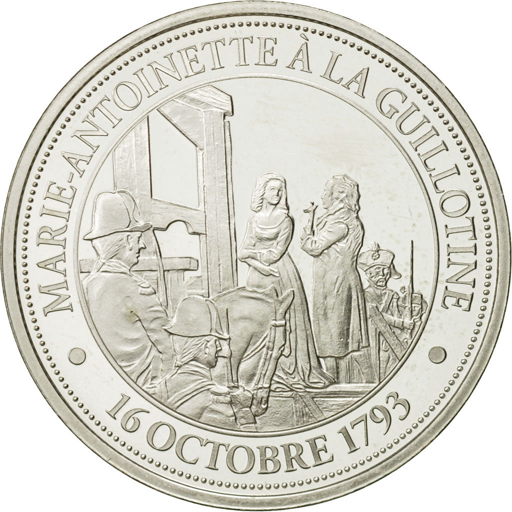 France, Medal, Marie-Antoinette, Mort de la Reine, 1793, 1989, MS(63), Silver