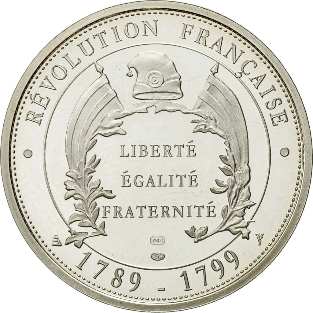 France, Medal, Marie-Antoinette, Mort de la Reine, 1793, 1989, MS(63), Silver