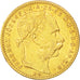 HUNGARY, 8 Forint 20 Francs, 1889, Kormoczbanya, KM #467, AU(55-58), Gold, 6.42