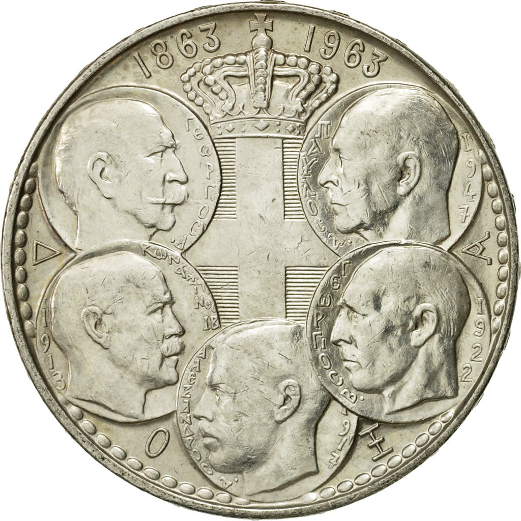 Coin, Greece, Paul I, 30 Drachmai, 1963, EF(40-45), Silver, KM:86