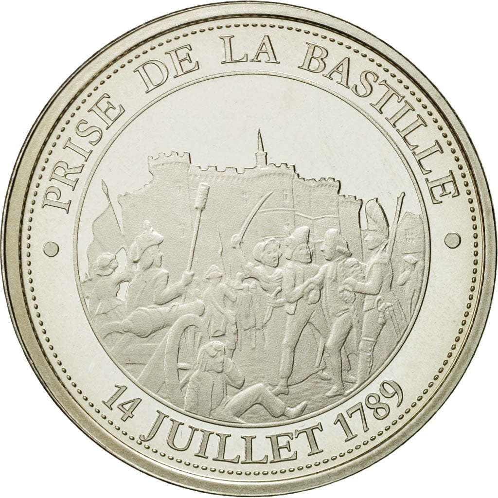 France, Medal, Prise de la Bastille, 1989, Proof, MS(63), Silver
