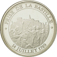 France, Medal, Prise de la Bastille, 1989, Proof, MS(63), Silver