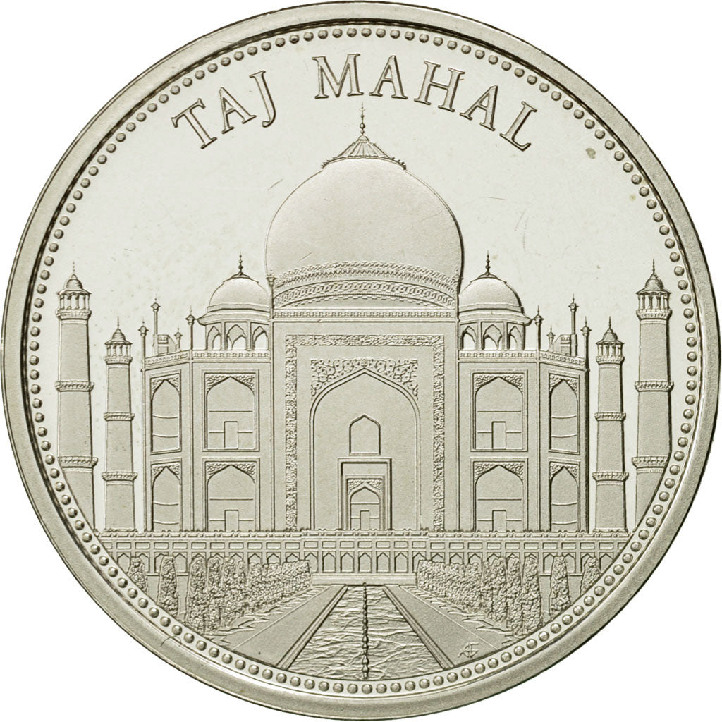 France, Medal, Merveilles du monde, Taj Mahal, Proof, MS(63), Silver
