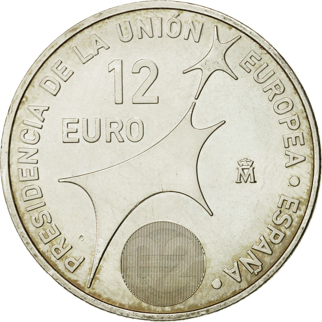 España, 12 Euro, 2002, SC, Plata, KM:1049