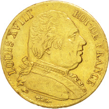 Coin, France, Louis XVIII, Louis XVIII, 20 Francs, 1814, Bordeaux, AU(55-58)