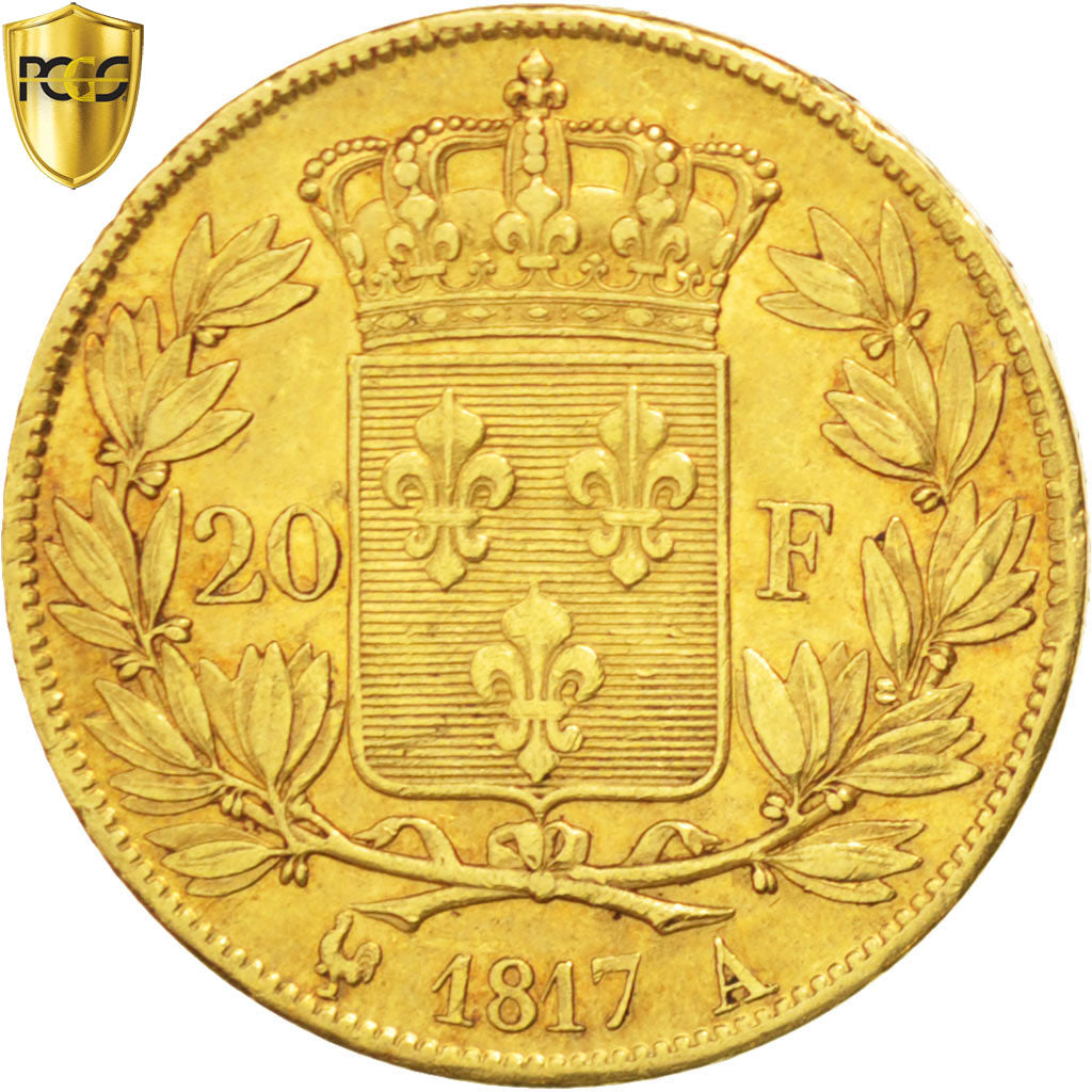 Coin, France, Louis XVIII, Louis XVIII, 20 Francs, 1817, Paris, PCGS, AU58