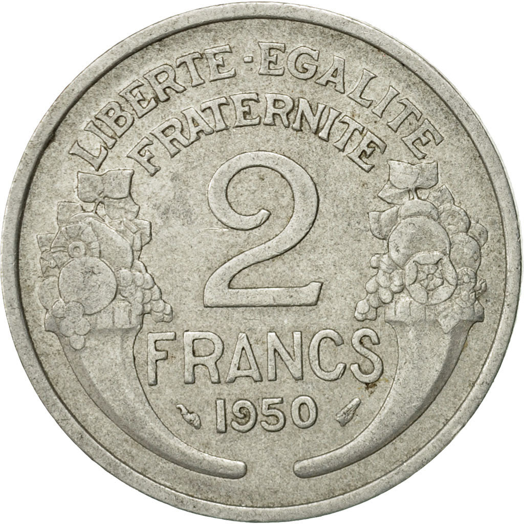 Monnaie, France, Morlon, 2 Francs, 1950, Paris, TTB, Aluminium, KM:886a.1