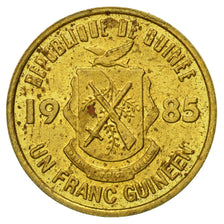 Coin, Guinea, Franc, 1985, AU(50-53), Brass Clad Steel, KM:56