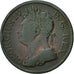 Coin, Ireland, 1/2 Penny, 1822, VF(20-25), Copper, KM:150