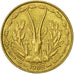 Moneda, Estados del África Occidental, 5 Francs, 1968, Paris, MBC+, Aluminio -