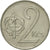Moneda, Checoslovaquia, 2 Koruny, 1974, MBC+, Cobre - níquel, KM:75