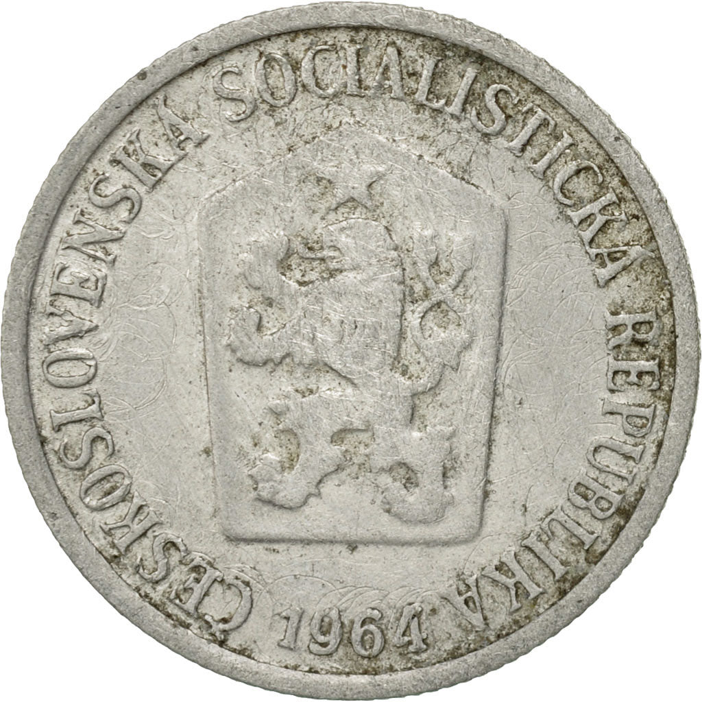 Coin, Czechoslovakia, 10 Haleru, 1964, VF(30-35), Aluminum, KM:49.1