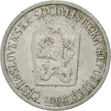 Coin, Czechoslovakia, 10 Haleru, 1964, VF(30-35), Aluminum, KM:49.1