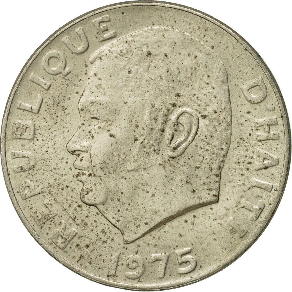 Coin, Haiti, 20 Centimes, 1975, AU(50-53), Copper-nickel, KM:100