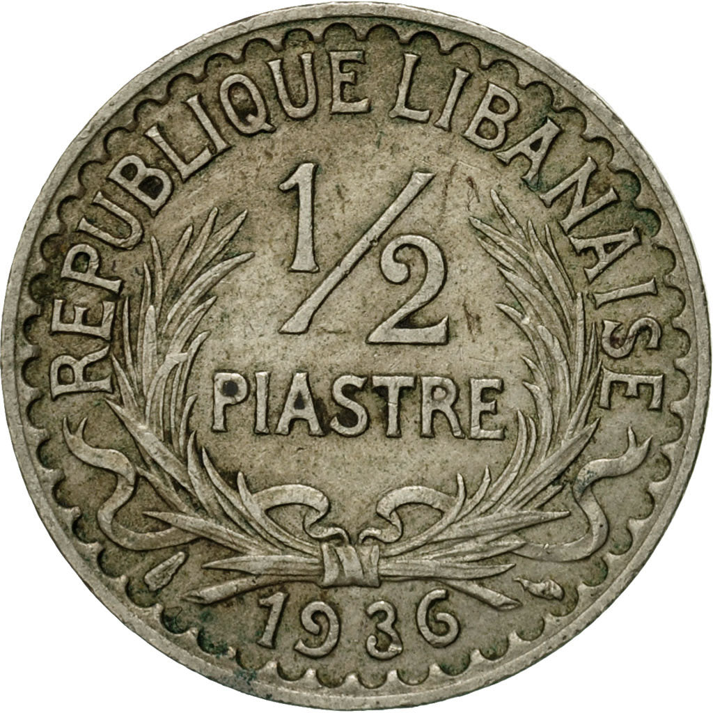 Monnaie, Lebanon, 1/2 Piastre, 1936, Paris, TTB, Copper-nickel, KM:9
