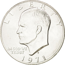 UNITED STATES, Eisenhower Dollar, Dollar, 1971, U.S. Mint, KM #203a, AU(55-58),.