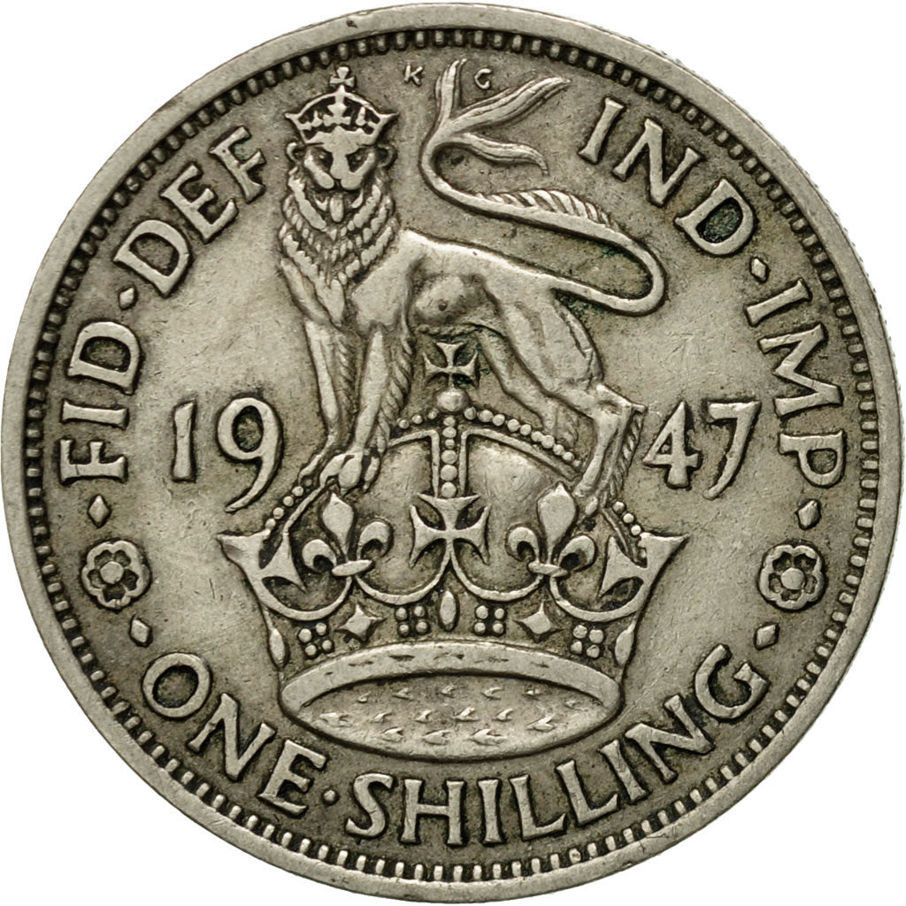 Monnaie, Grande-Bretagne, George VI, Shilling, 1947, TTB, Copper-nickel, KM:864